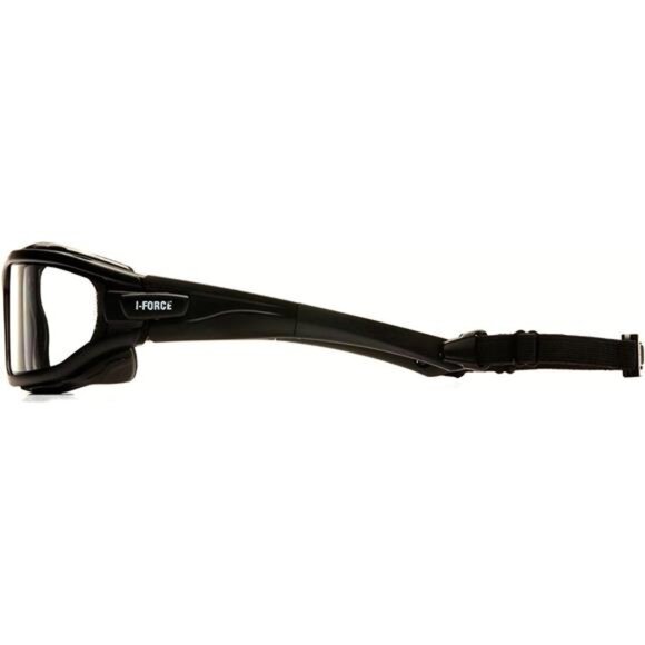 PYRAMEX I-Force Sporty Dual Pane Anti-Fog Goggle, Black Frame/Clear Anti-Fog - Picture 3 of 7